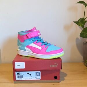 Puma Kids Sneakers - Pink, Blue, and White